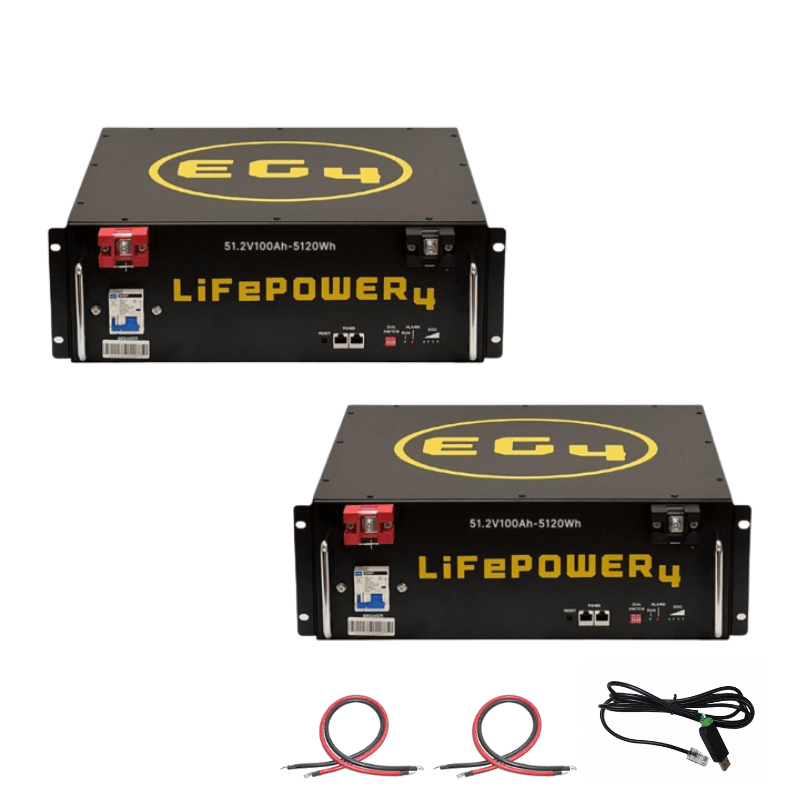 Pack of EG4 [LifePower4] 48V 100AH Lithium Batteries | 10.24kWh-25.6kWh of Server Rack Batteries | UL Listed | 5-Year Warranty EG4
