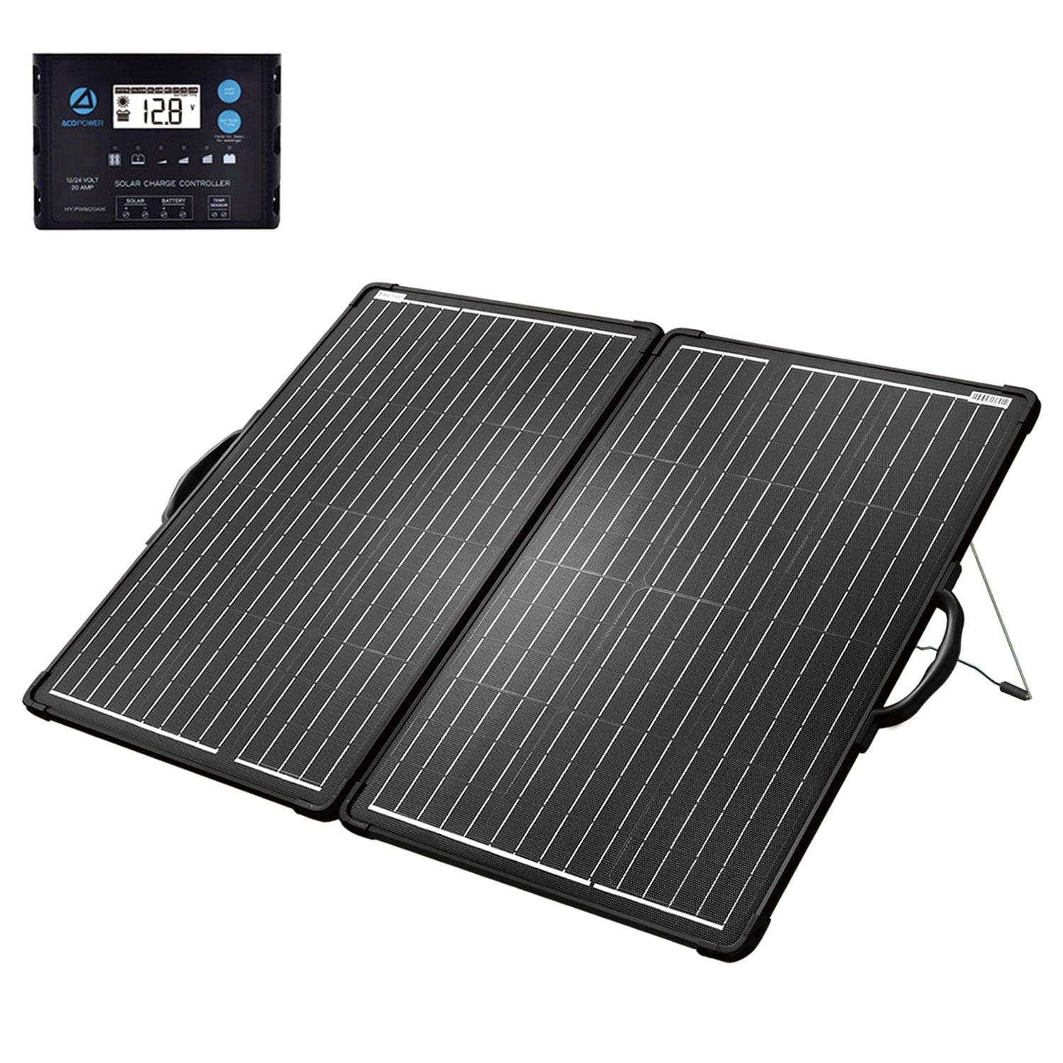 Plk 120W Portable Solar Panel Kit, Lightweight Briefcase with 20A Charge Controller AcoPower Portable Panels