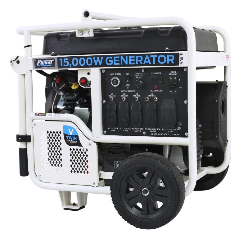 Pulsar 12000W Portable Dual Fuel Generator with Electric Start Pulsar In Stock Dual Fuel Generators