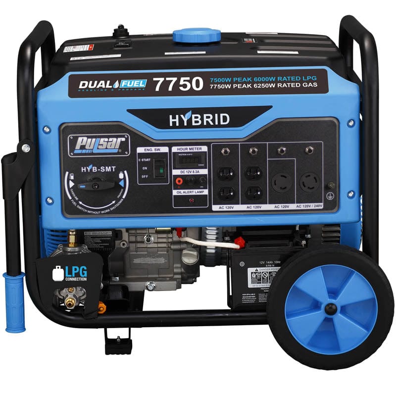 Pulsar 6250W Portable Dual Fuel Generator Pulsar In Stock Dual Fuel Generators