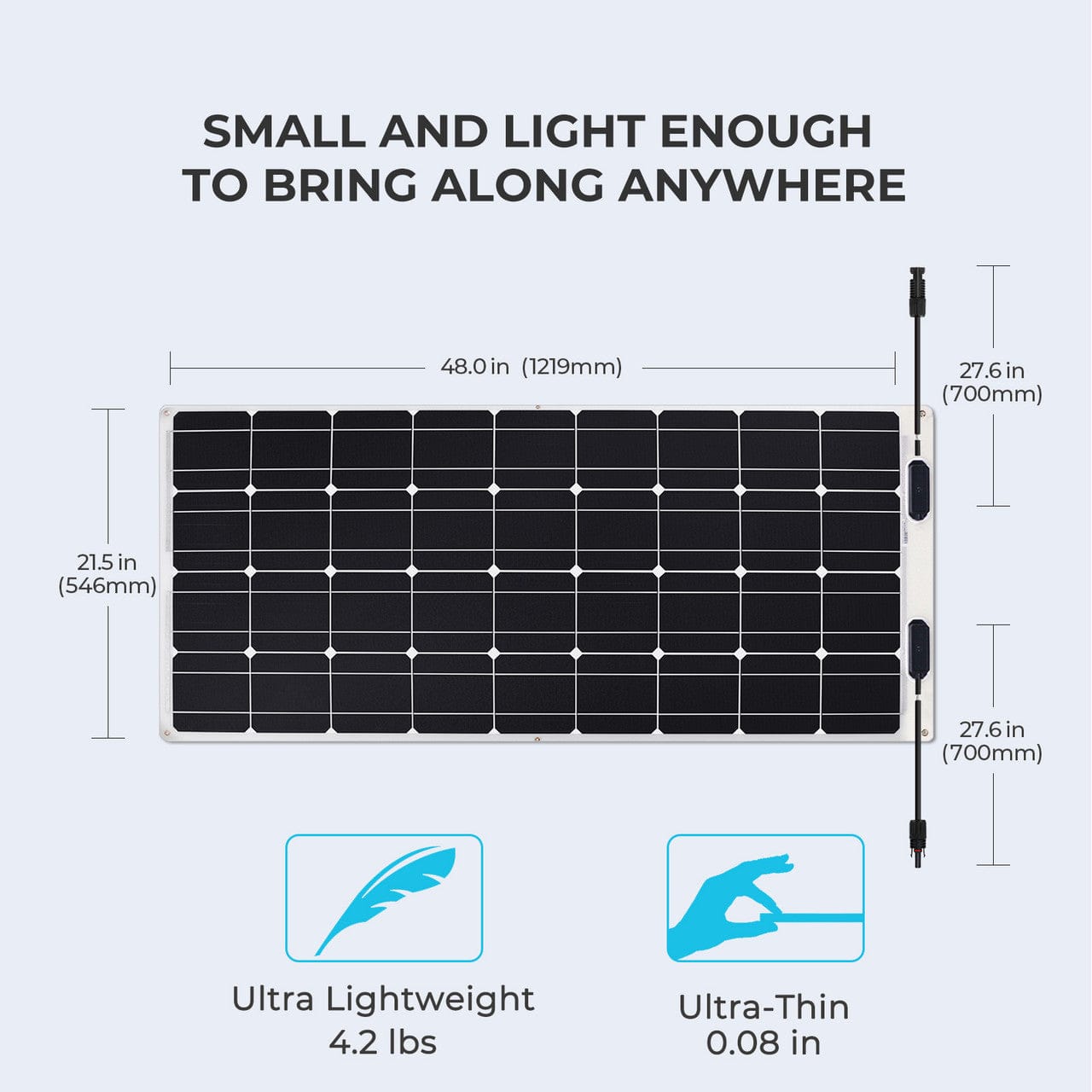 Renogy 100 Watt 12 Volt Flexible Monocrystalline Solar Panel Renogy Solar Panels