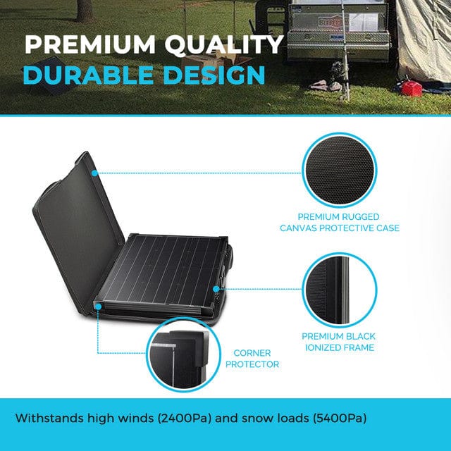 Renogy 100 Watt 12 Volt Monocrystalline Foldable Solar Suitcase w/o Controller Renogy Solar Panels