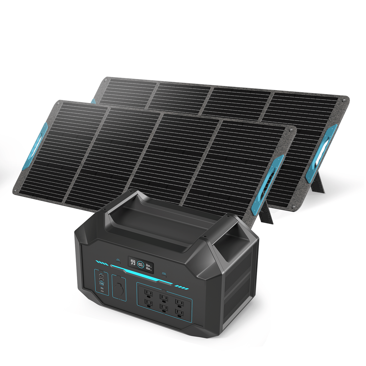 Renogy 1000Wh / 2100W LiFePO4 Portable Power Station / Solar Generator Bundle Renogy Portable Power Station 1000 + 2 pcs 200W Solar Panel[NEW]Pre-Sale 12.10 Portable Solar Generators