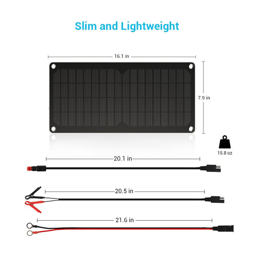 Renogy 10W Solar Battery Charger and Maintainer Renogy Batteries