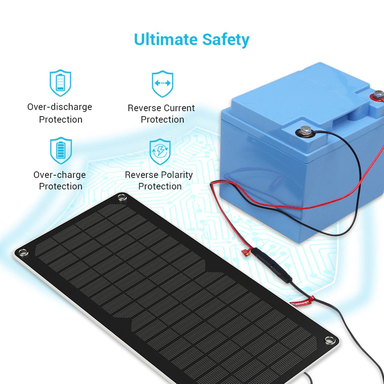 Renogy 10W Solar Battery Charger and Maintainer Renogy Batteries