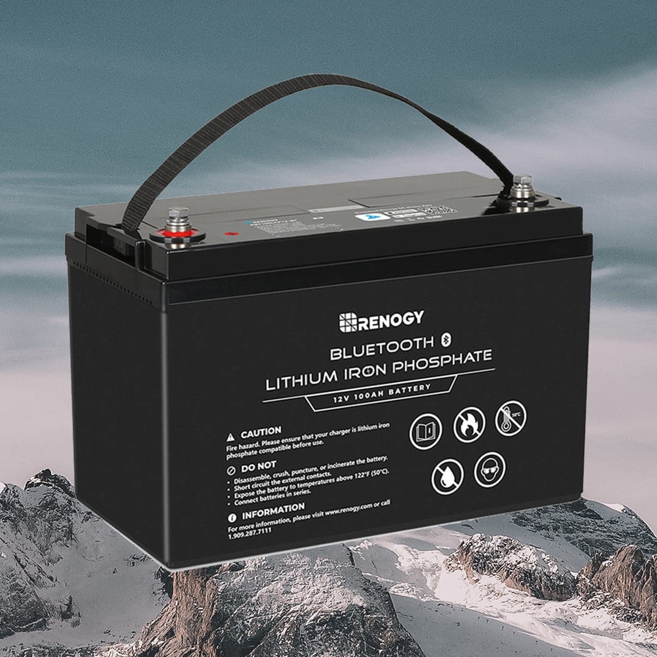 Renogy 12V 100Ah Lithium Iron Phosphate Battery w/ Bluetooth Renogy Batteries