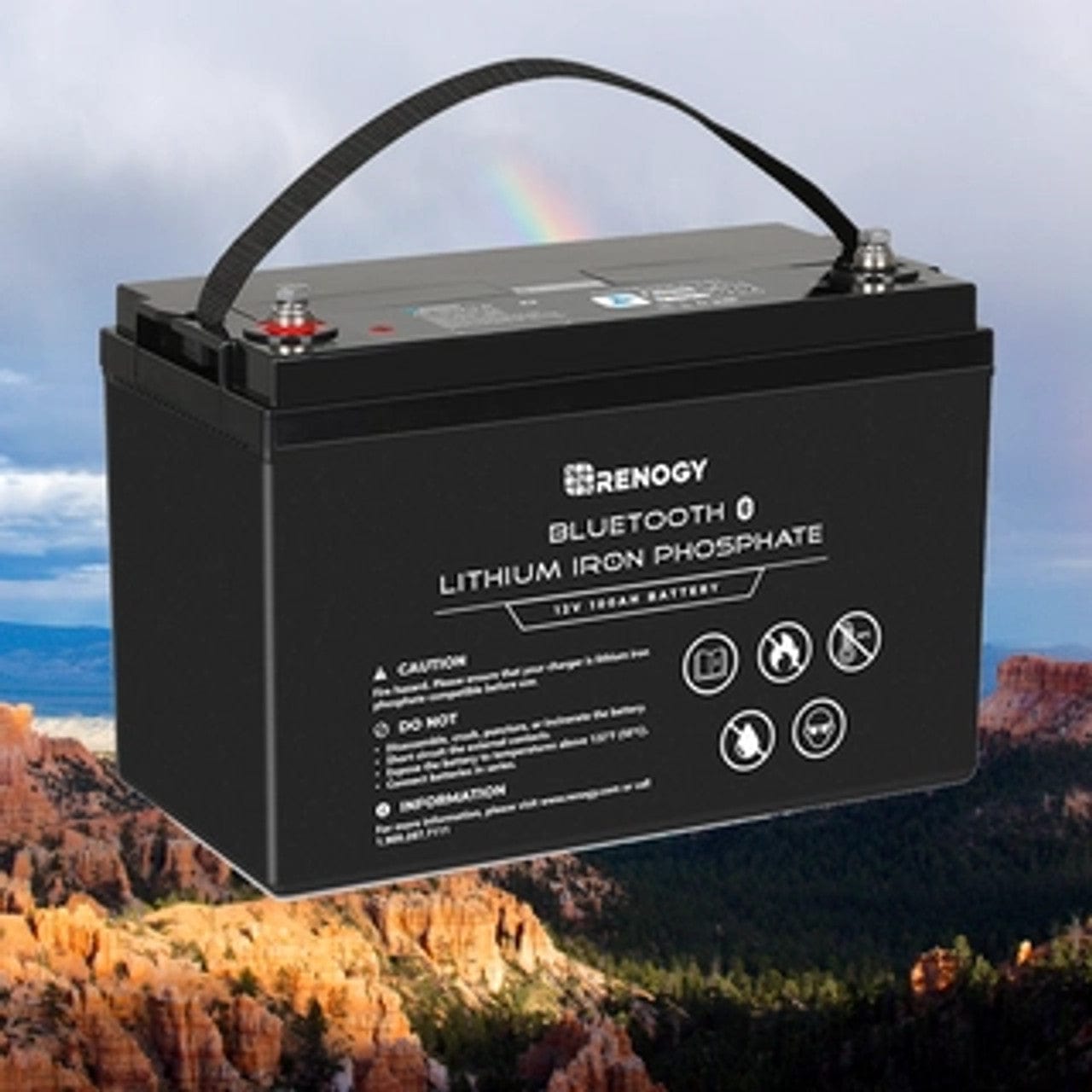 Renogy 12V 100Ah Lithium Iron Phosphate Battery w/ Bluetooth Renogy Batteries