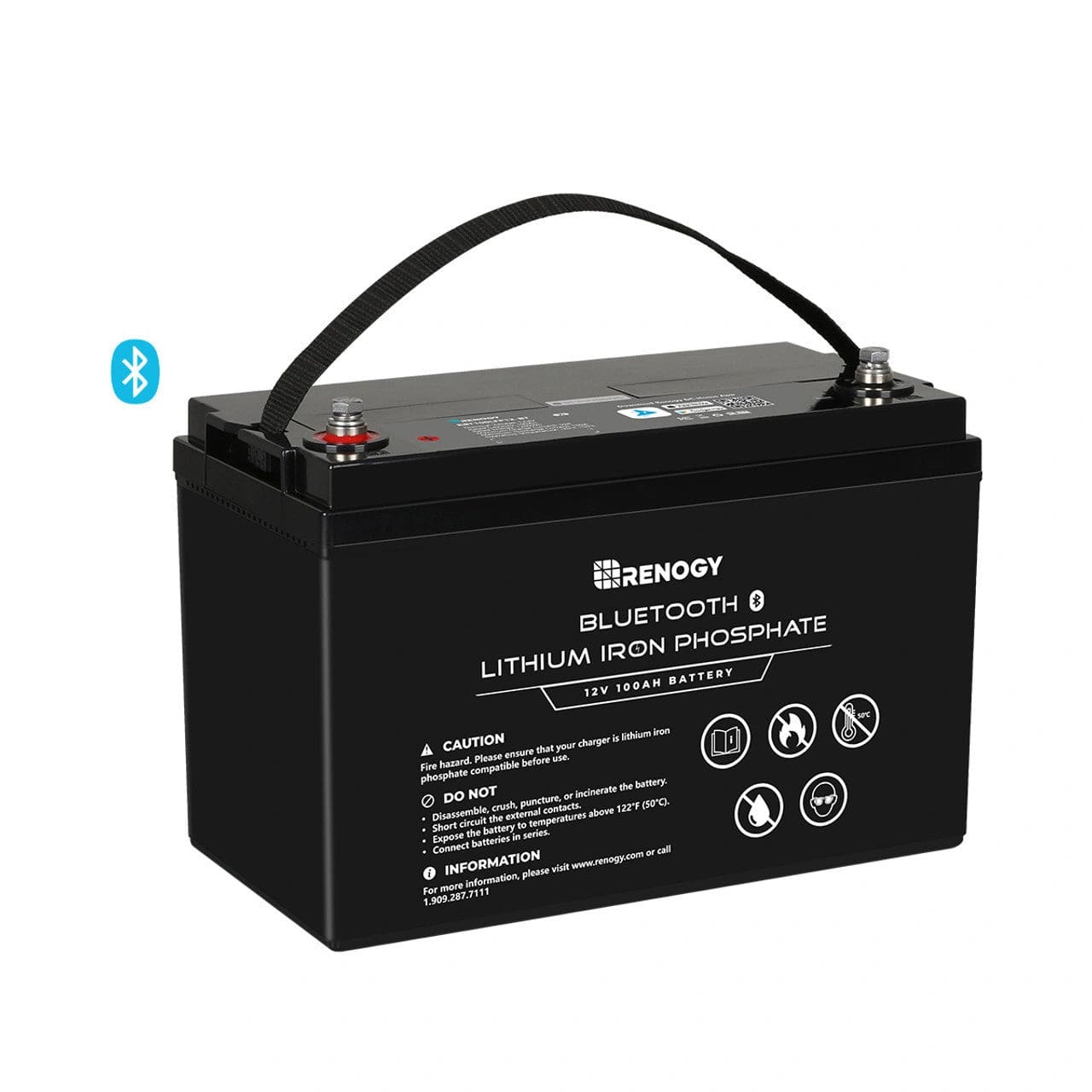 Renogy 12V 100Ah Lithium Iron Phosphate Battery w/ Bluetooth Renogy Battery Only Batteries