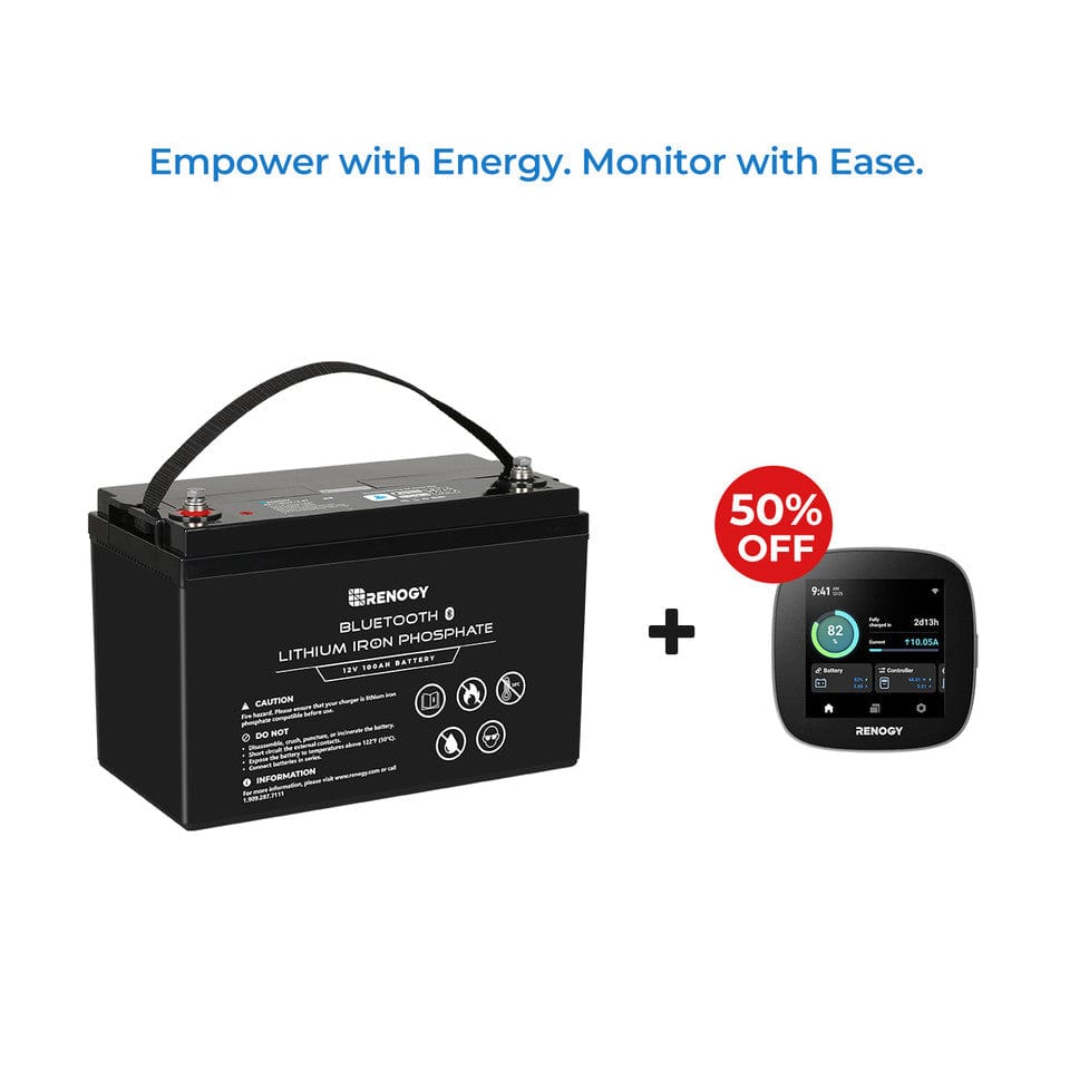 Renogy 12V 100Ah Lithium Iron Phosphate Battery w/ Bluetooth Renogy w/ Renogy ONE Core ( More Value Less Price ) Batteries