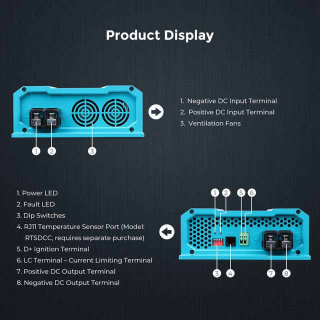 Renogy 12V 20A/40A/60A DC to DC On-Board Battery Charger Renogy Batteries