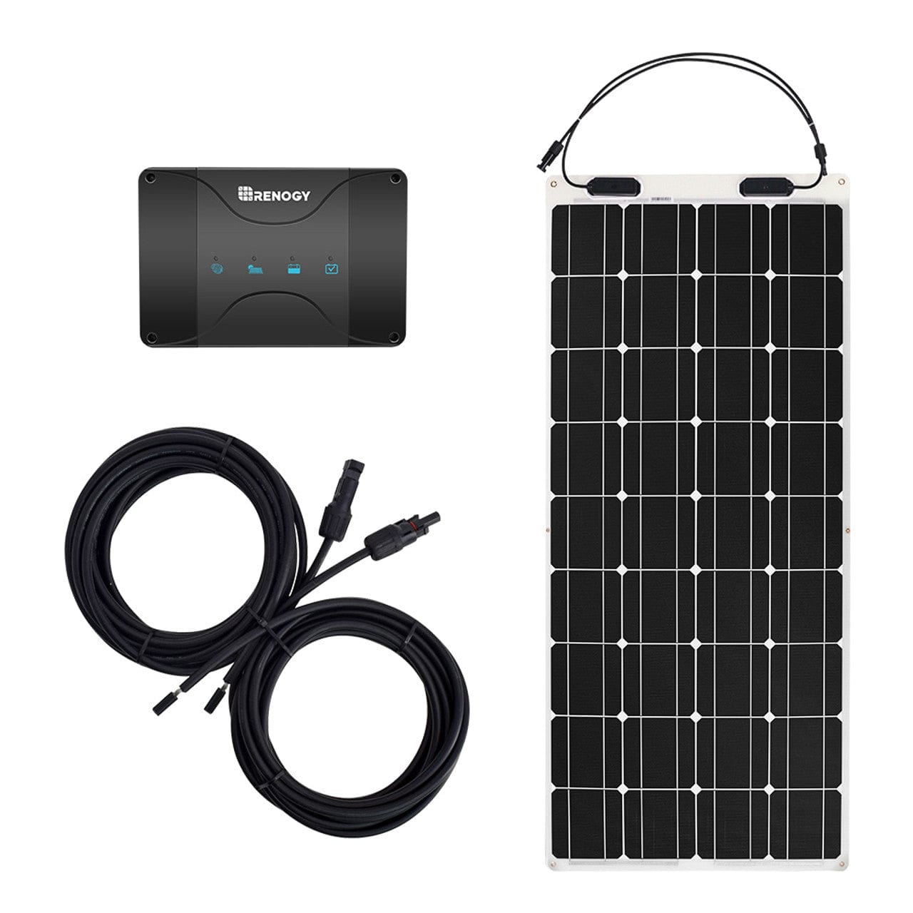 Renogy 12V 30A Dual Battery Charging 100W Solar Flex Bundle Renogy Solar Power Kits