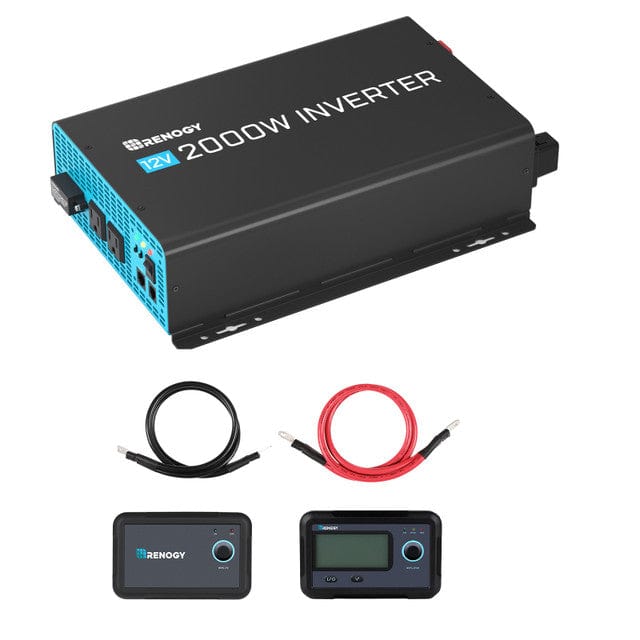 Renogy 2000W 12V Pure Sine Wave Inverter with Power Saving Mode (New Edition) Renogy Inverter + Monitor(Add $5 to get a monitor!) Inverters