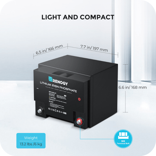 Renogy 24V 25Ah Lithium Iron Phosphate Battery Renogy Batteries