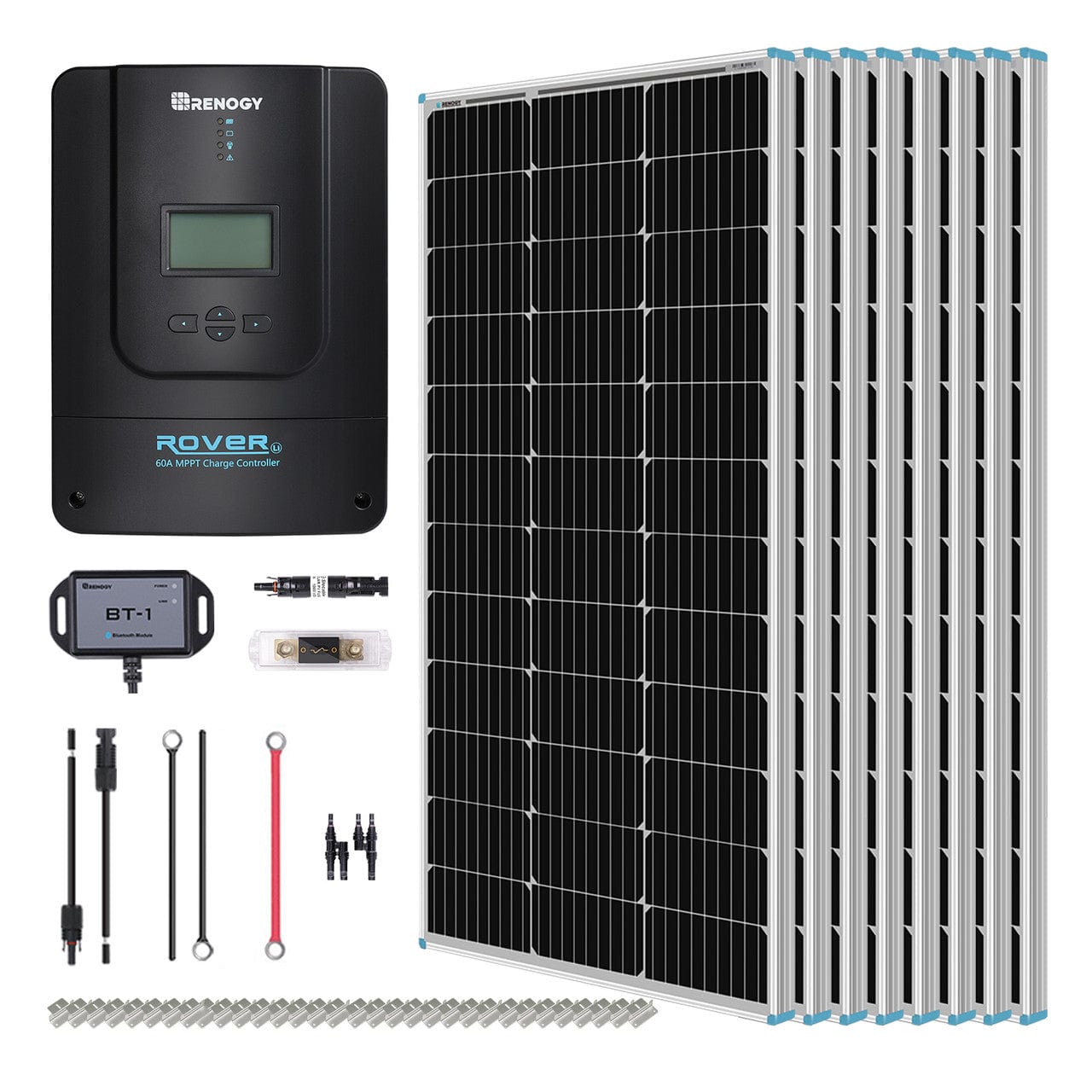 Renogy 800W 12V/24V Monocrystalline Solar Premium Kit w/Rover 60A Charger Controller Renogy None Solar Power Kits