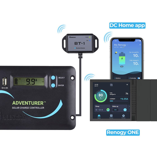 Renogy Adventurer Li- 30A PWM Flush Mount Charge Controller w/ LCD Display Renogy Solar Charge Controllers