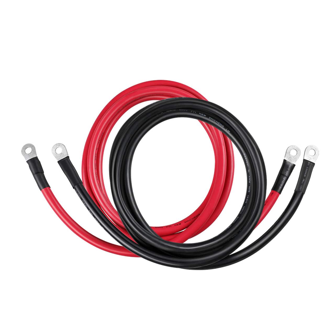 Renogy Battery Inverter Cables for 3/8 in Lugs Renogy 5Ft 4AWG Solar Wiring Cables & Connectors