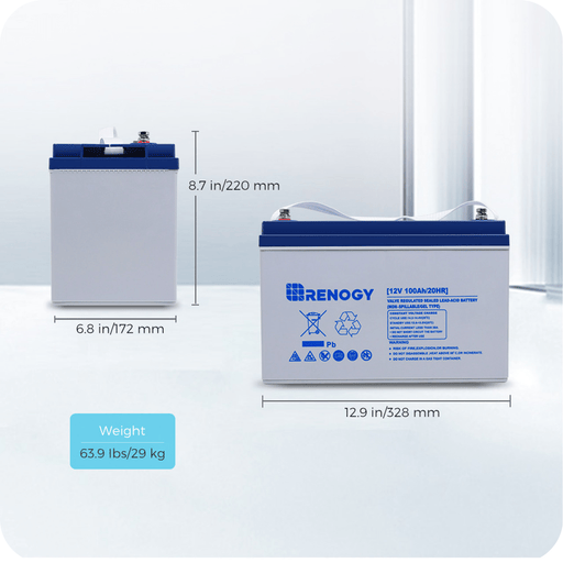 Renogy Deep Cycle Hybrid GEL Battery 12 Volt 100Ah Renogy Batteries