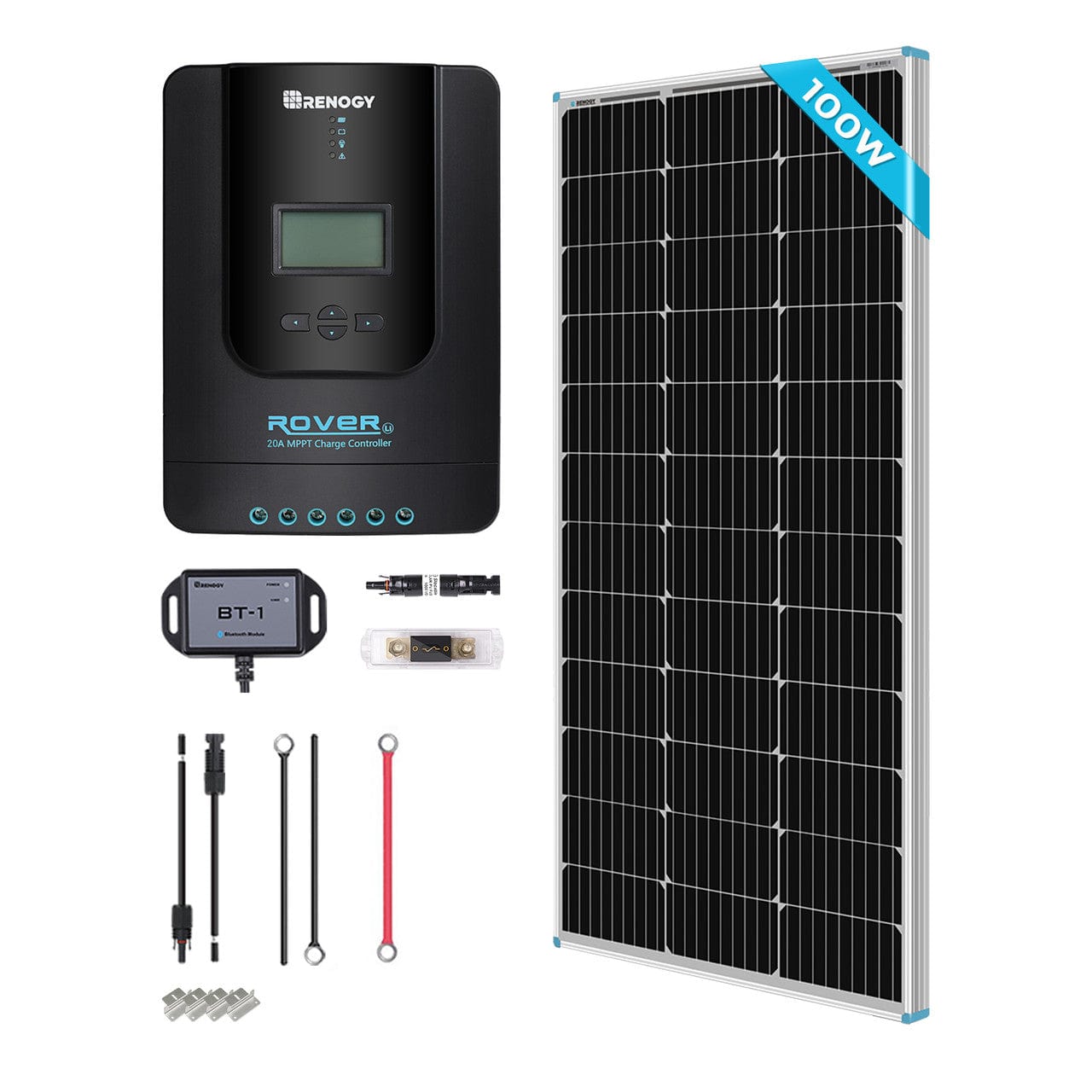 Renogy New 100 Watt 12 Volt Solar Premium Kit Renogy Solar Power Kits