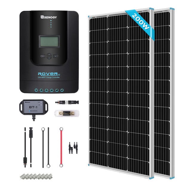 Renogy New 200 Watt 12 Volt Solar Premium Kit Renogy Solar Power Kits