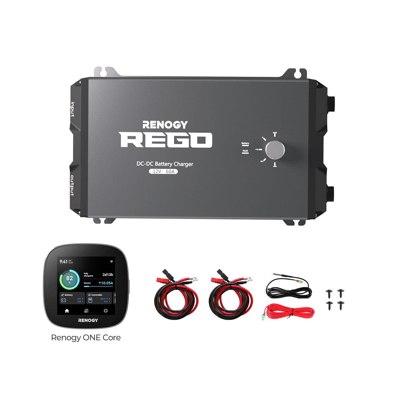 Renogy REGO 12V 60A DC-DC Battery Charger w/ Renogy ONE Core Renogy Batteries