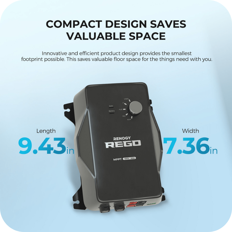 Renogy REGO 12V 60A MPPT Solar Charge Controller w/ Renogy ONE Core Renogy Solar Charge Controllers