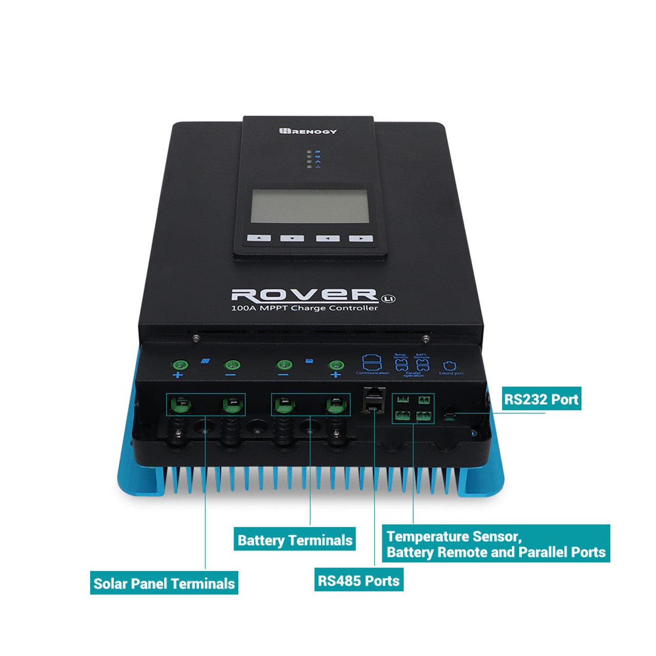 Renogy Rover 100 Amp MPPT Solar Charge Controller & BT-1 & Renogy ONE Core Renogy Solar Charge Controllers