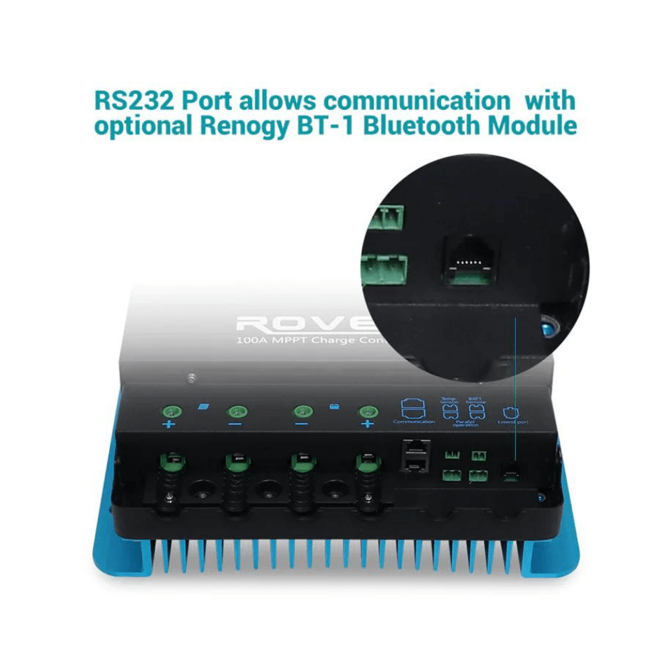 Renogy Rover 100 Amp MPPT Solar Charge Controller & BT-1 & Renogy ONE Core Renogy Solar Charge Controllers