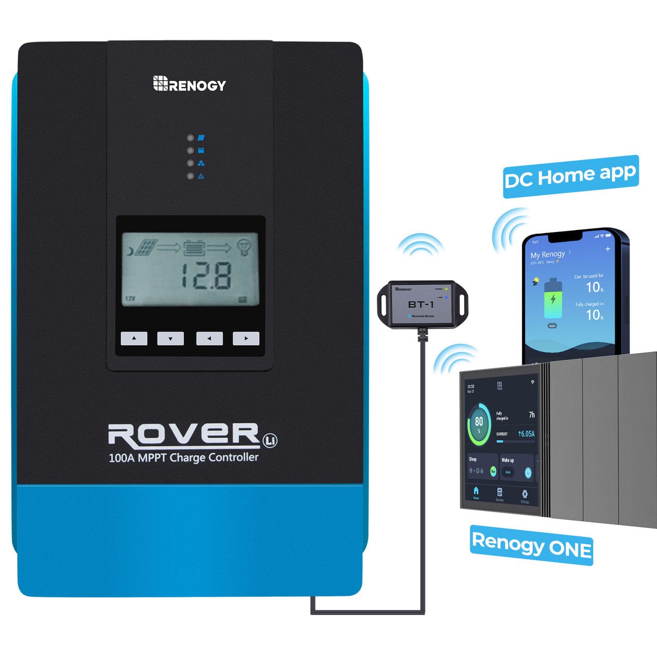 Renogy Rover 100 Amp MPPT Solar Charge Controller Renogy Solar Charge Controllers
