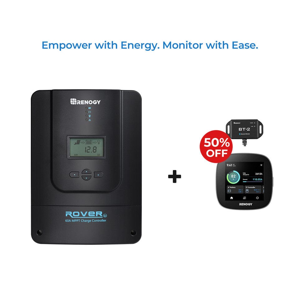 Renogy Rover 60 Amp MPPT Solar Charge Controller & BT-1 & Renogy ONE Core Renogy Solar Charge Controllers