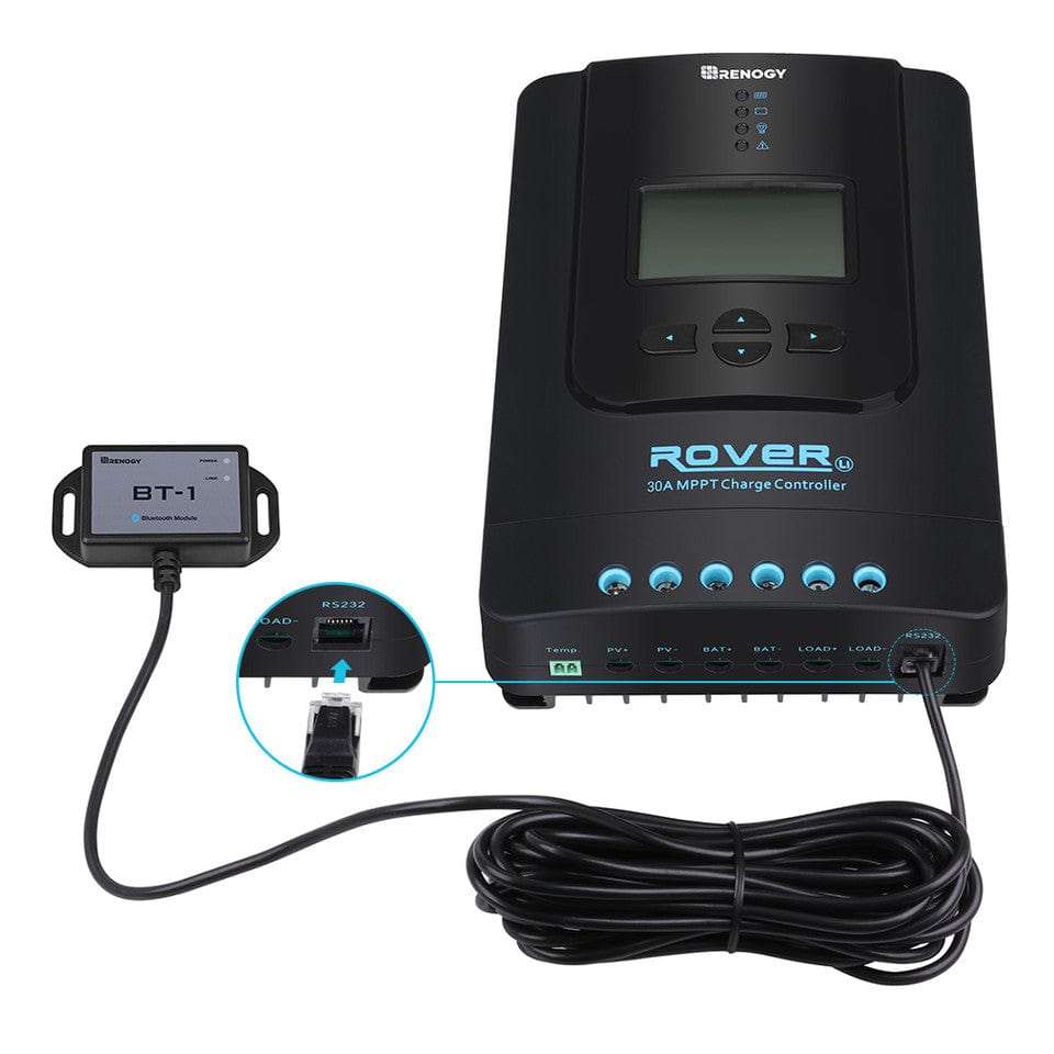 Renogy Rover Li 30 Amp MPPT Solar Charge Controller Renogy w/Bluetooth Module Solar Charge Controllers