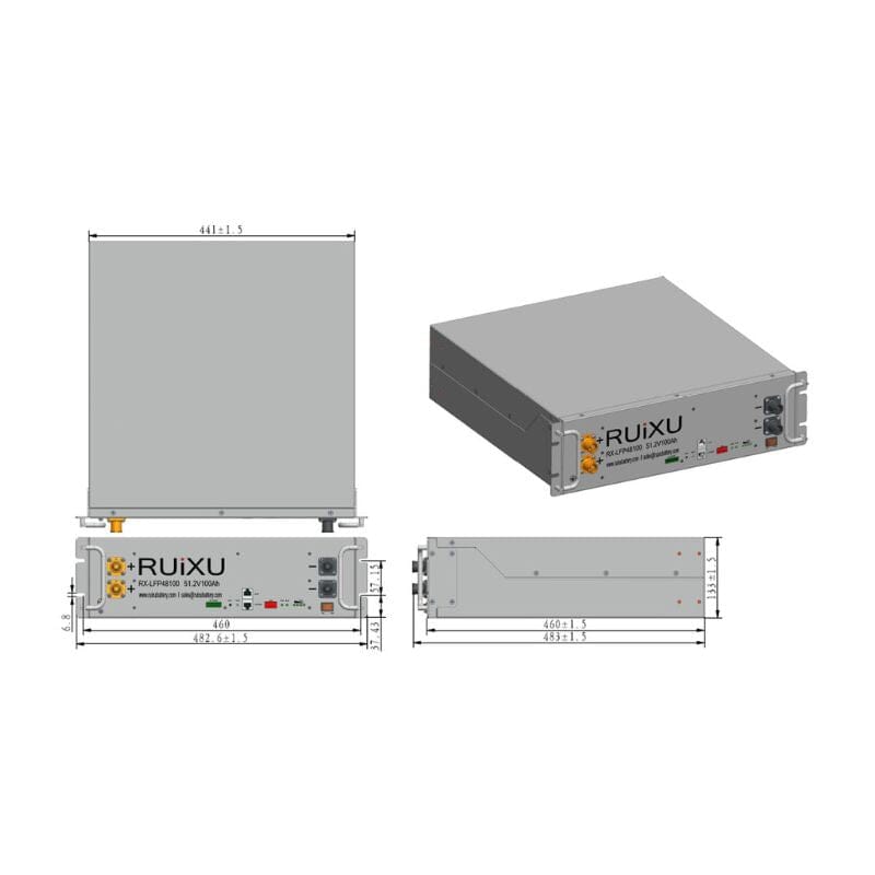 RUIXU Battery | Server Rack 3U Battery | RX-LFP48100 | UL1973 Certified | UL9540 Pending Ruixu Batteries