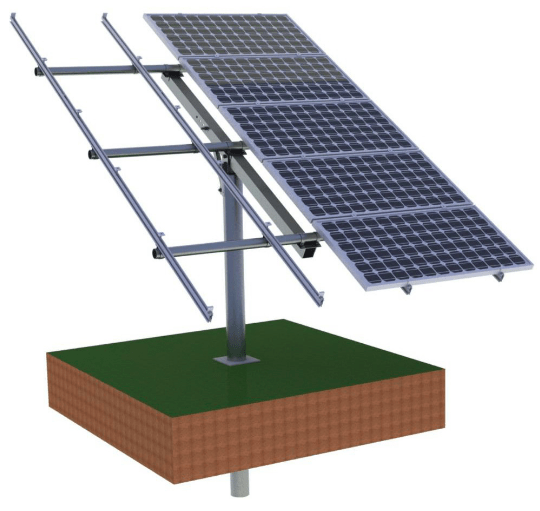 Single Pole Mount Rack For Heavy Duty PV Solar Panels AIMS power Racking