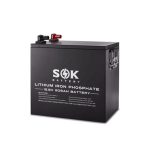 SOK Battery [206Ah] 12V LiFePO4 Deep Cycle Lithium Solar Battery SOK