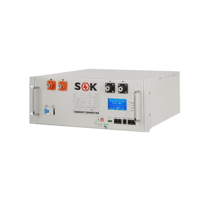 SOK Server Rack Battery | 100Ah 48V | User-Serviceable Rack Mount Battery Current Connected Batteries