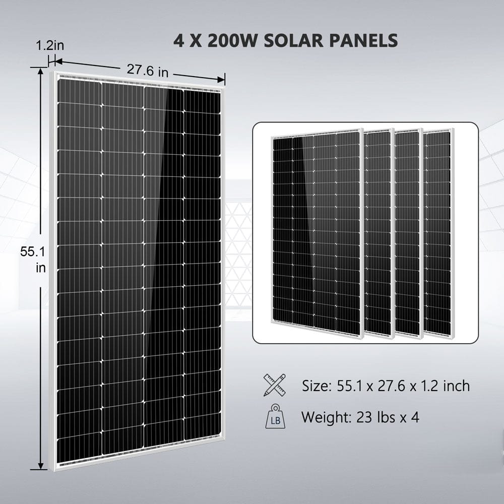 Solar Kit 3000W 24V Inverter 120V output Lithium Battery 800 Watt Solar Panel SGKT-3PRO SunGoldPower Off Grid Solar Kit