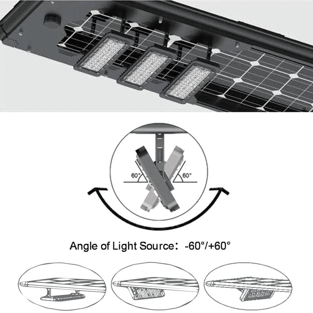 Solar LED Street Light 100 Watt 18000 Lumens 5000K Parking Lot Light Solar All in One Street Light | 3 Years Warranty Beyond Solar Accessories