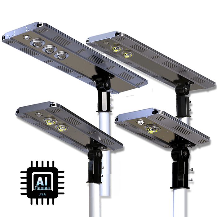 Solar Powered Integrated Daylight CREE LED Area Post Light, Aluminum Ai-smart Activated With Dusk To Dawn Continues Illumination eLEDing Accessories