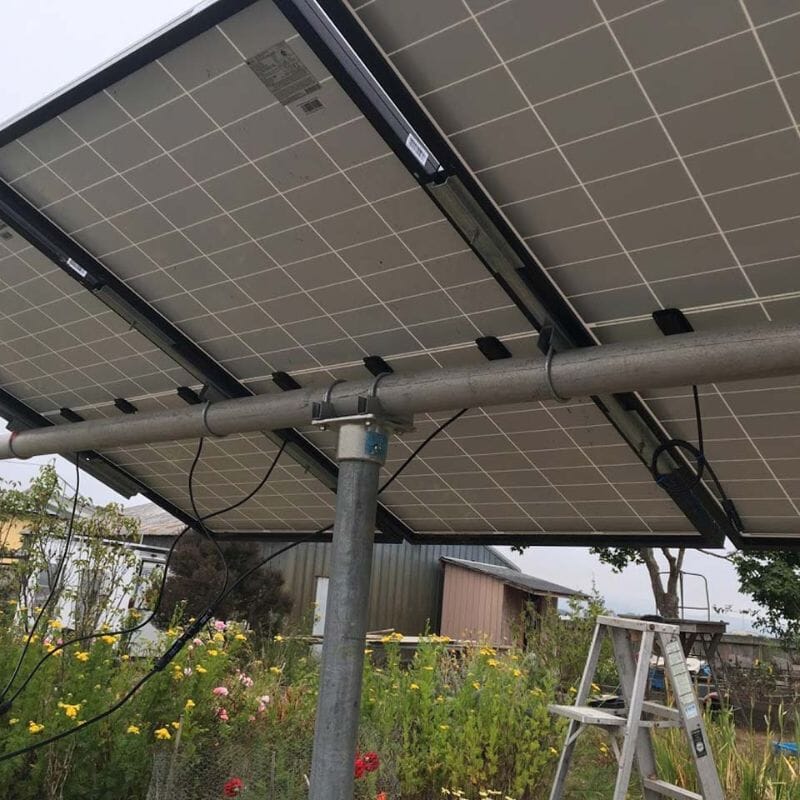 Tamarack Solar Economy Horizontal | Modules on Top of Pole Mount Tamarack Racking