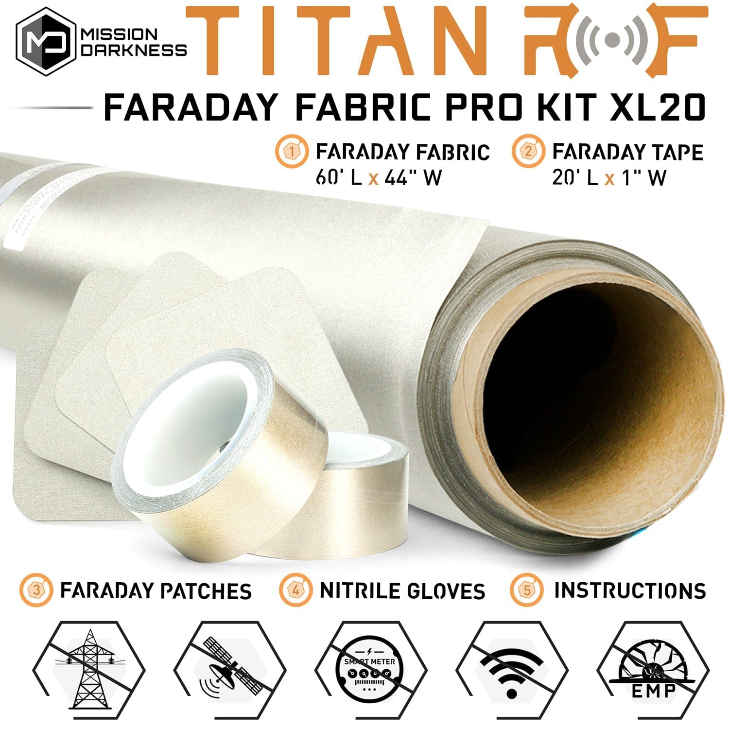 TitanRF Faraday Fabric MOS Equipment Faraday Supplies