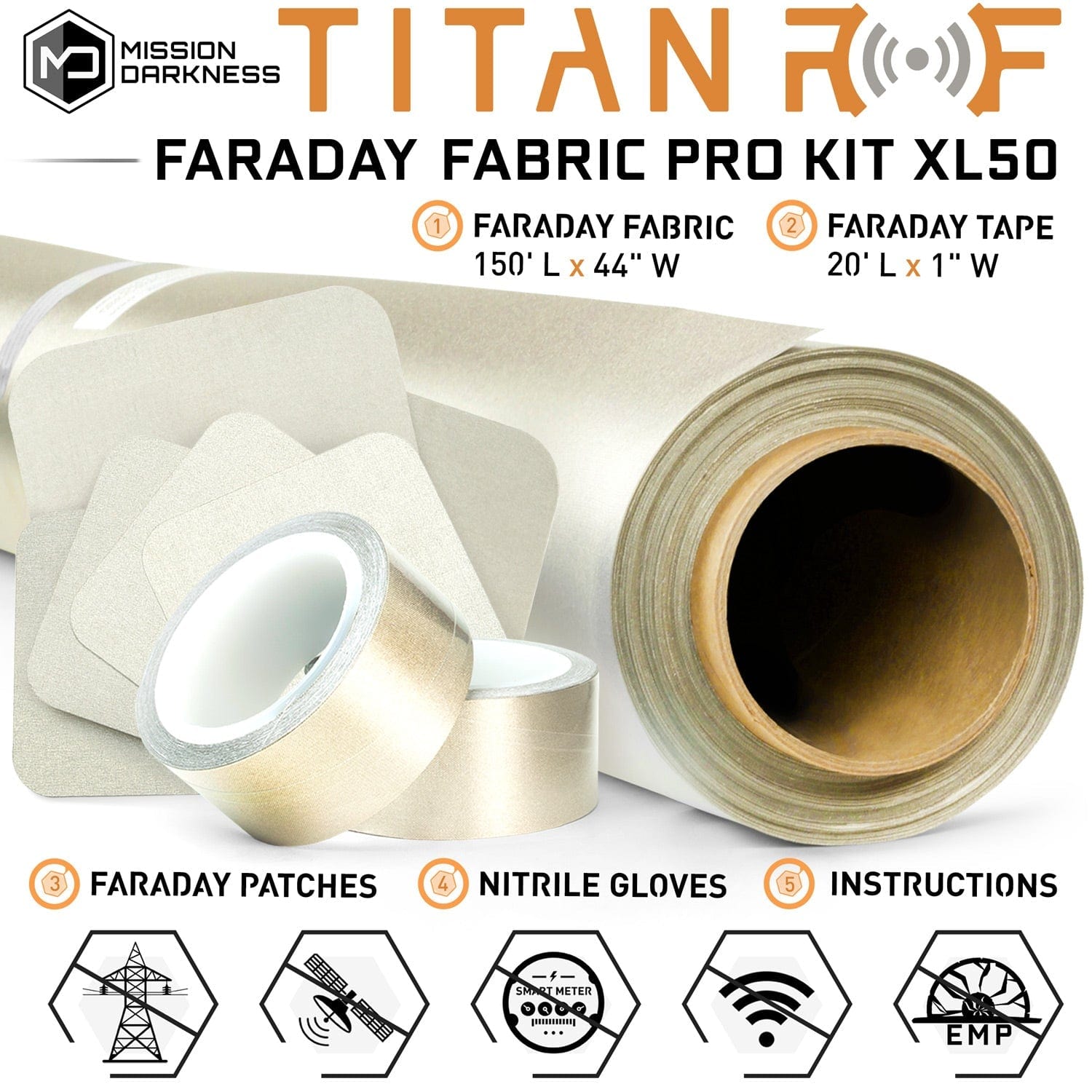 TitanRF Faraday Fabric MOS Equipment Faraday Supplies