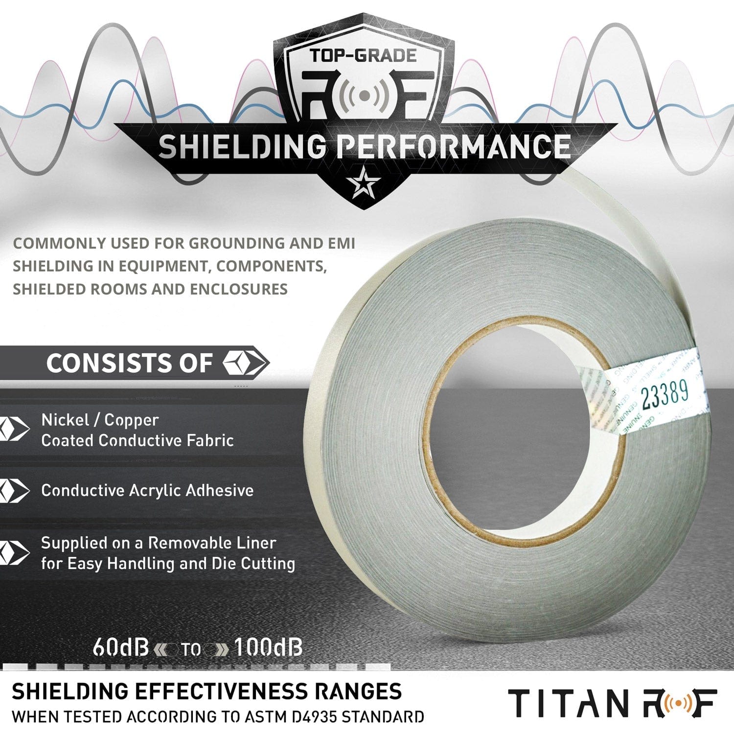 TitanRF Faraday Tape MOS Equipment Faraday Supplies