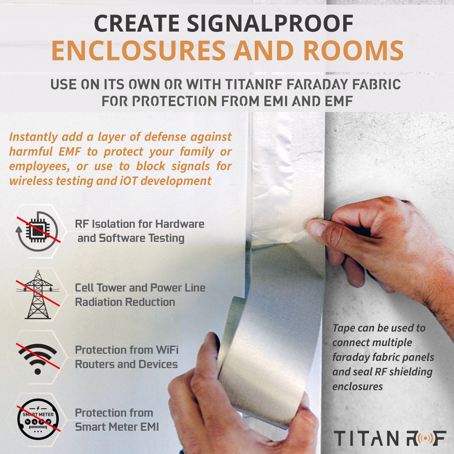 TitanRF Faraday Tape MOS Equipment Faraday Supplies