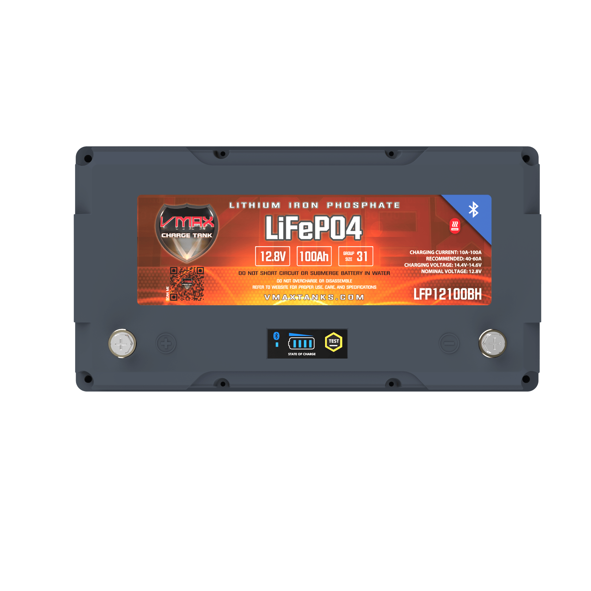 Vmaxtanks LFP27-12100 LiFePO4 Li-Iron 12V 100AH Deep Cycle Battery Vmaxtanks In Stock Vmaxtanks Deep Cycle Batteries