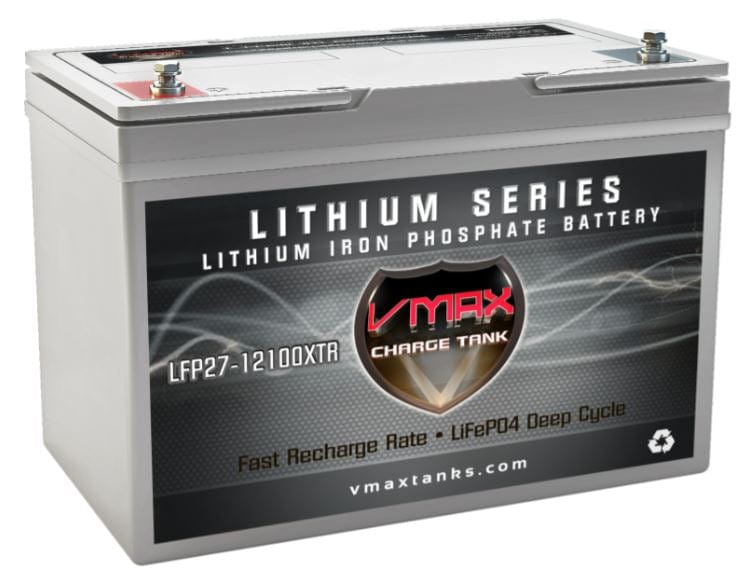 Vmaxtanks LFP27-12100XTR 12.8V/100Ah Dual Purpose LiFePO4 Deep Cycle Battery Vmaxtanks Out Of Stock Vmaxtanks Deep Cycle Batteries