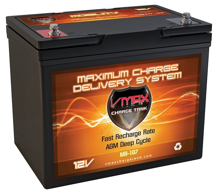 Vmaxtanks MB107-85 12V/85Ah High Performance AGM Deep Cycle Battery Vmaxtanks In Stock Vmaxtanks Deep Cycle Batteries