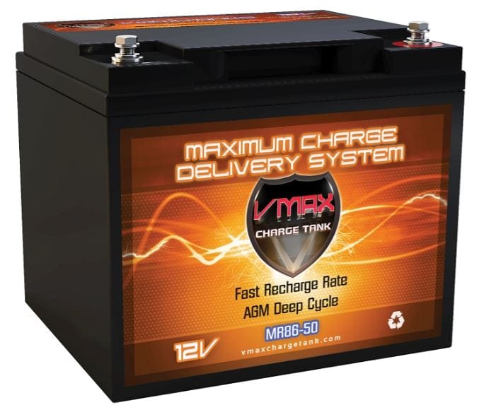 Vmaxtanks MR86-50 12V/50Ah High Performance AGM Deep Cycle Battery Vmaxtanks In Stock Vmaxtanks Deep Cycle Batteries