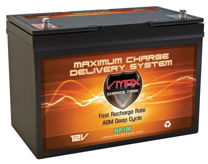 Vmaxtanks SLR100 12V/100Ah Solar AGM Deep Cycle Battery Vmaxtanks In Stock Vmaxtanks Deep Cycle Batteries