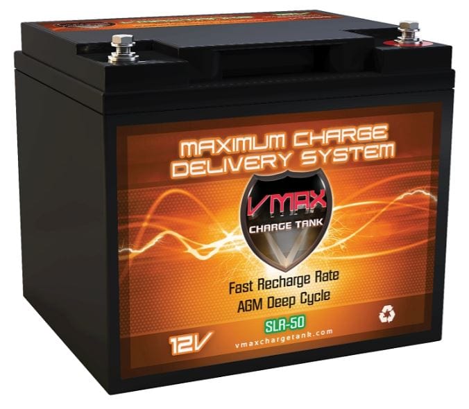 Vmaxtanks SLR50 12V/50Ah Solar AGM Deep Cycle Battery Vmaxtanks In Stock Vmaxtanks Deep Cycle Batteries