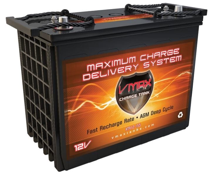 Vmaxtanks XTR12-155 12V/155Ah Xtreme AGM Deep Cycle Battery Vmaxtanks In Stock Vmaxtanks Deep Cycle Batteries