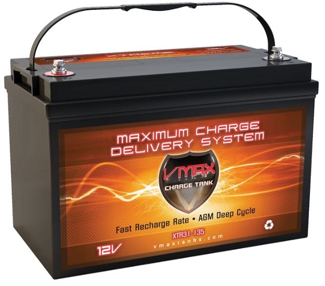 Vmaxtanks XTR31-135 12V/135Ah Xtreme AGM Deep Cycle Battery Vmaxtanks In Stock Vmaxtanks Deep Cycle Batteries